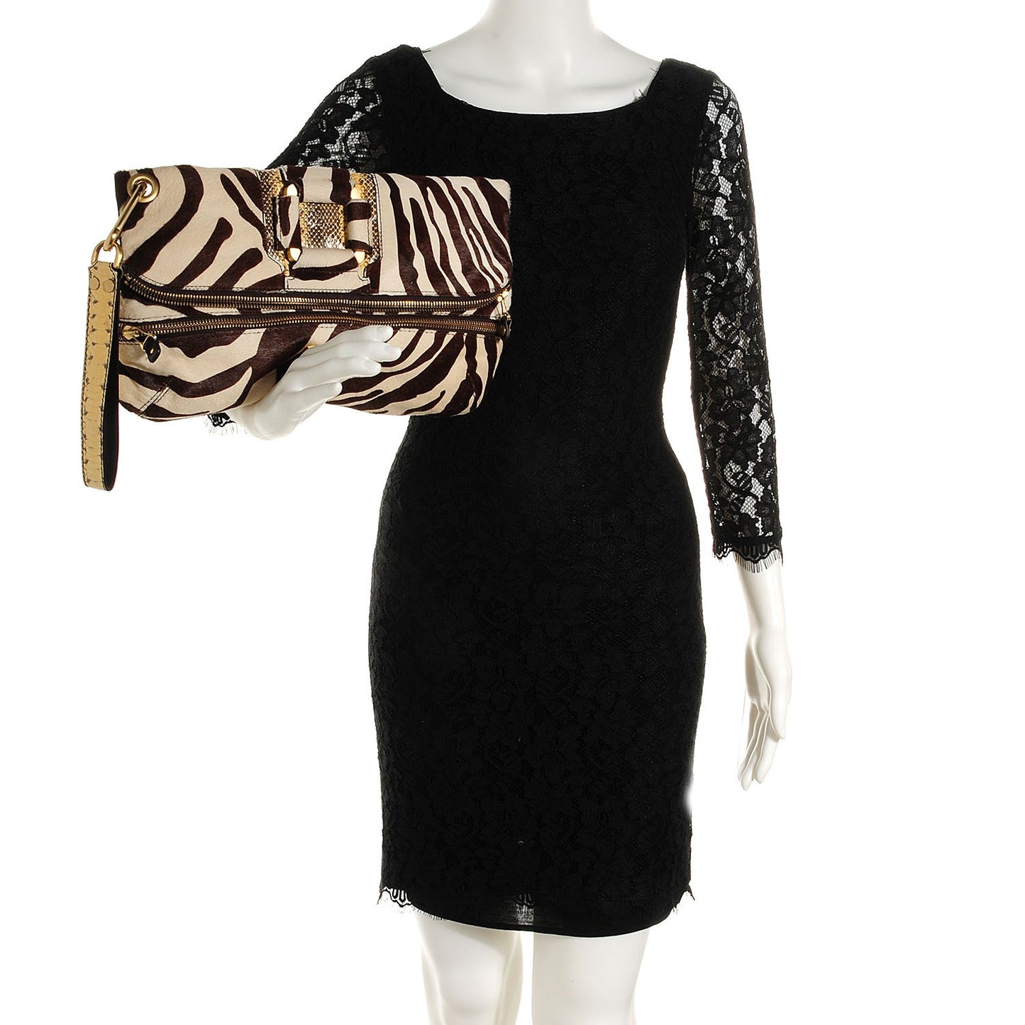 Zebra Print Pony Hair Marin Clutch Wristlet