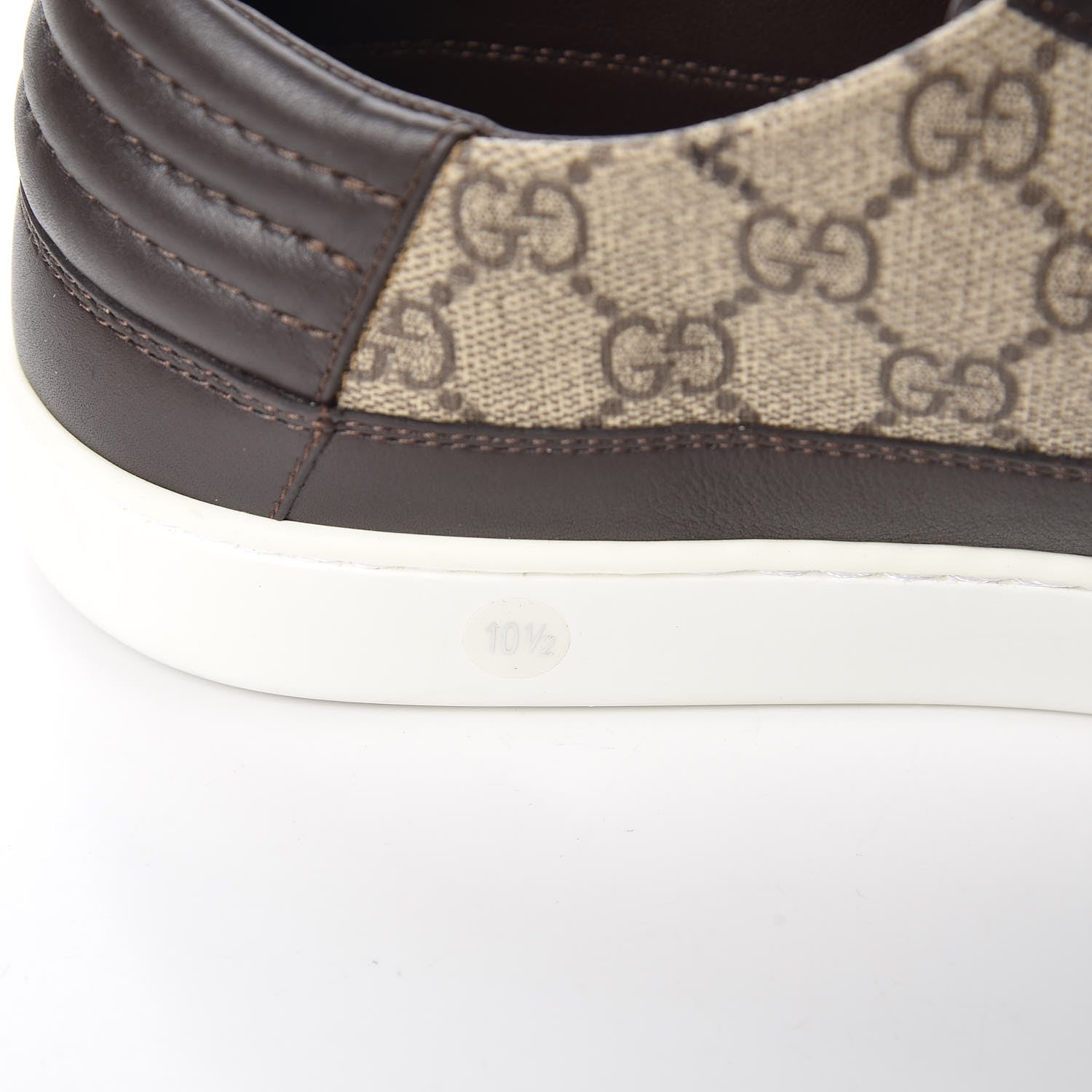 Gucci GG Supreme Monogram Men's Low Top Sneakers 10.5 Brown 12 of 14