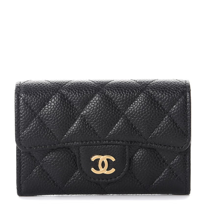 Chanel Caviar Quilted Flap Card Holder Black 1 of 9