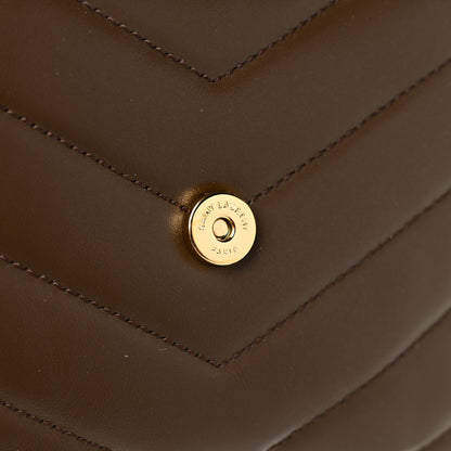 Saint Laurent Calfskin Y Quilted Monogram Toy Loulou Crossbody Bag Soil Brown 12 of 13