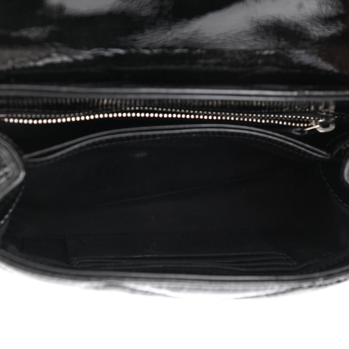 Patent Y Quilted Monogram Toy Loulou Crossbody Bag Black