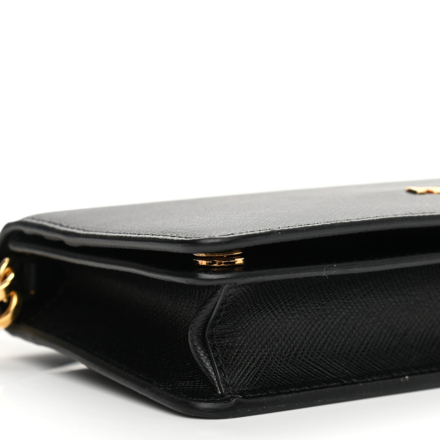 Saffiano Metal Oro Mini Bag Black