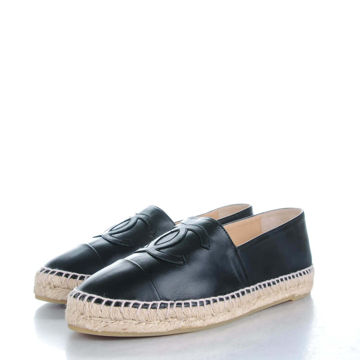 Lambskin CC Espadrilles 41 Black