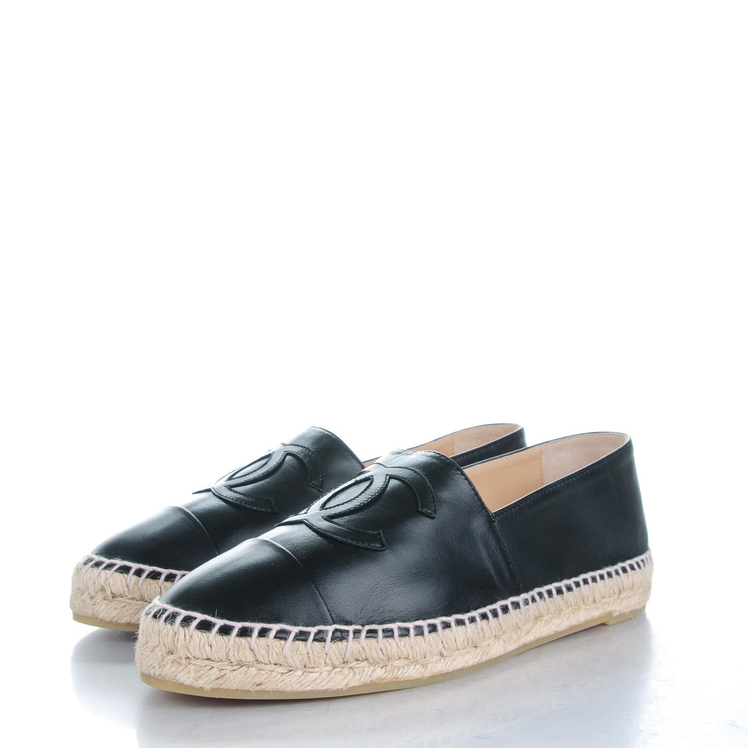 Chanel Lambskin CC Espadrilles 41 Black 3 of 10