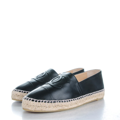 Chanel Lambskin CC Espadrilles 41 Black 3 of 10