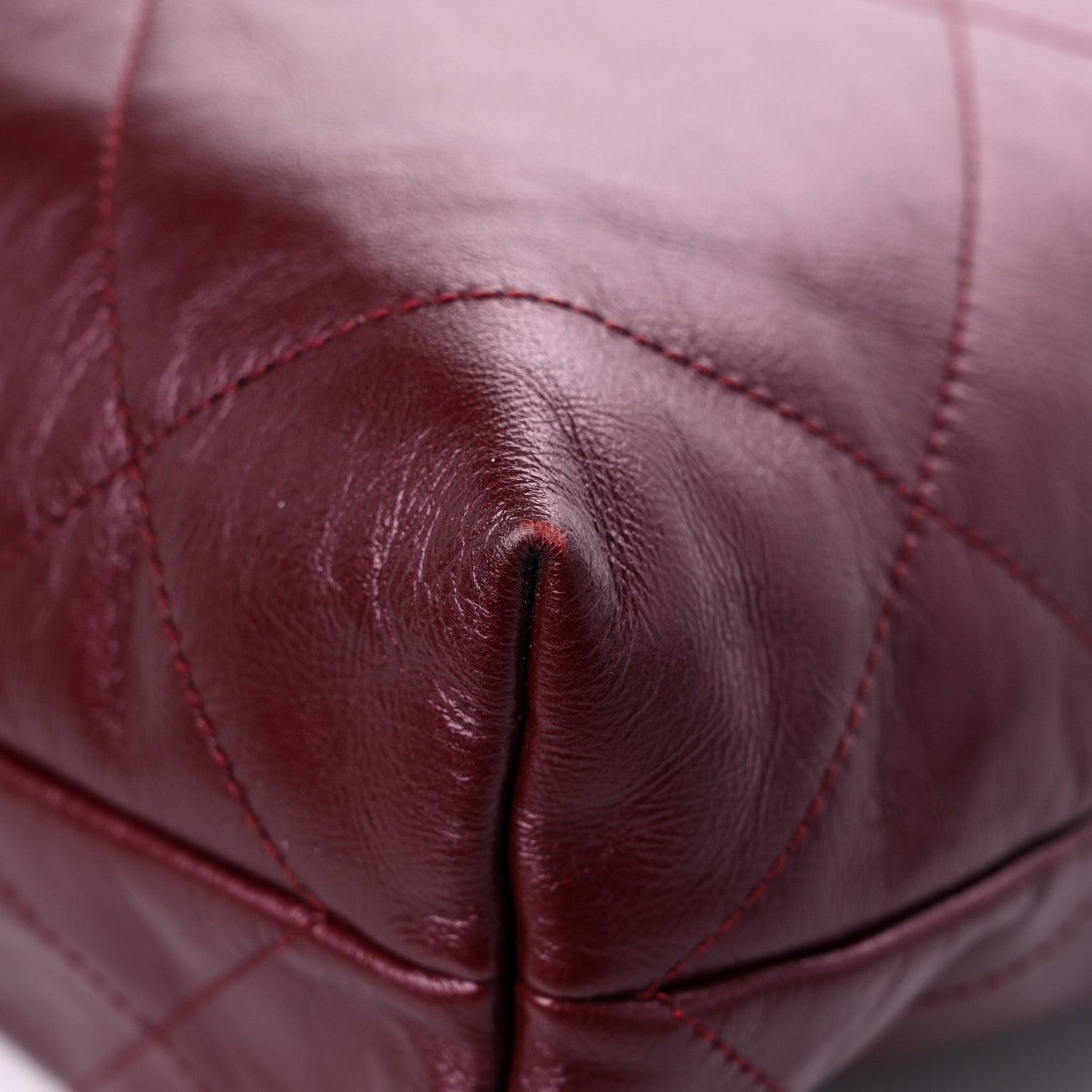 Chanel Shiny Calfskin Quilted Small Chanel 22 Burgundy 12 of 13