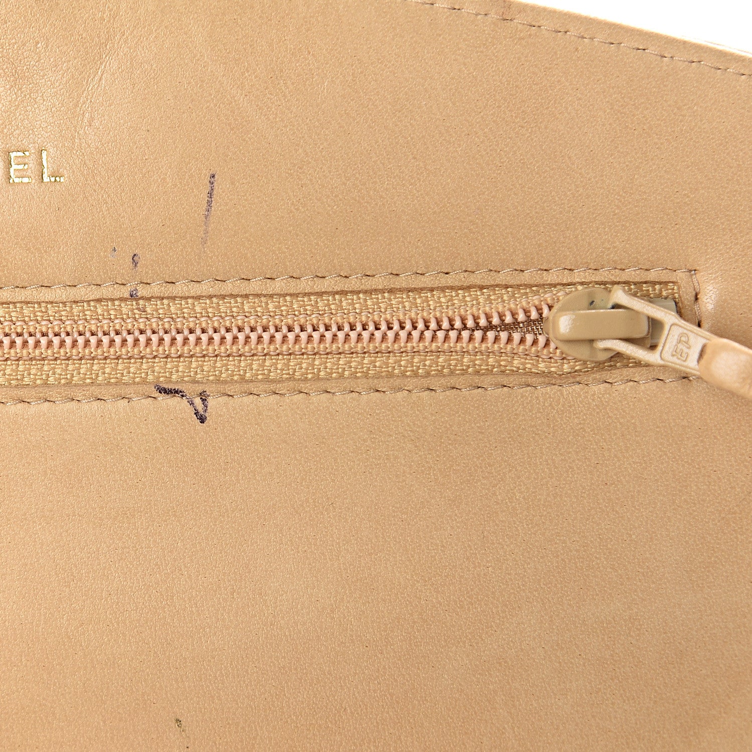 Chanel Caviar Timeless CC Wallet on Chain WOC Beige 5 of 11