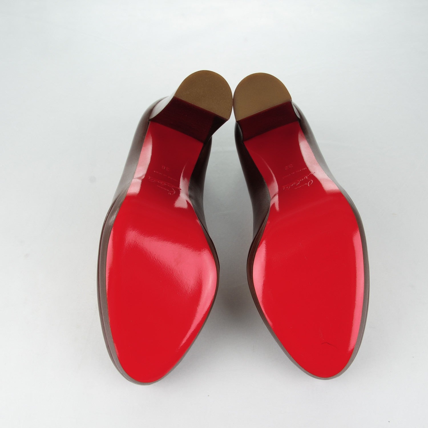 Christian Louboutin Kid Leather Grapi 120 Platform Pumps 38 Havane 5 of 7