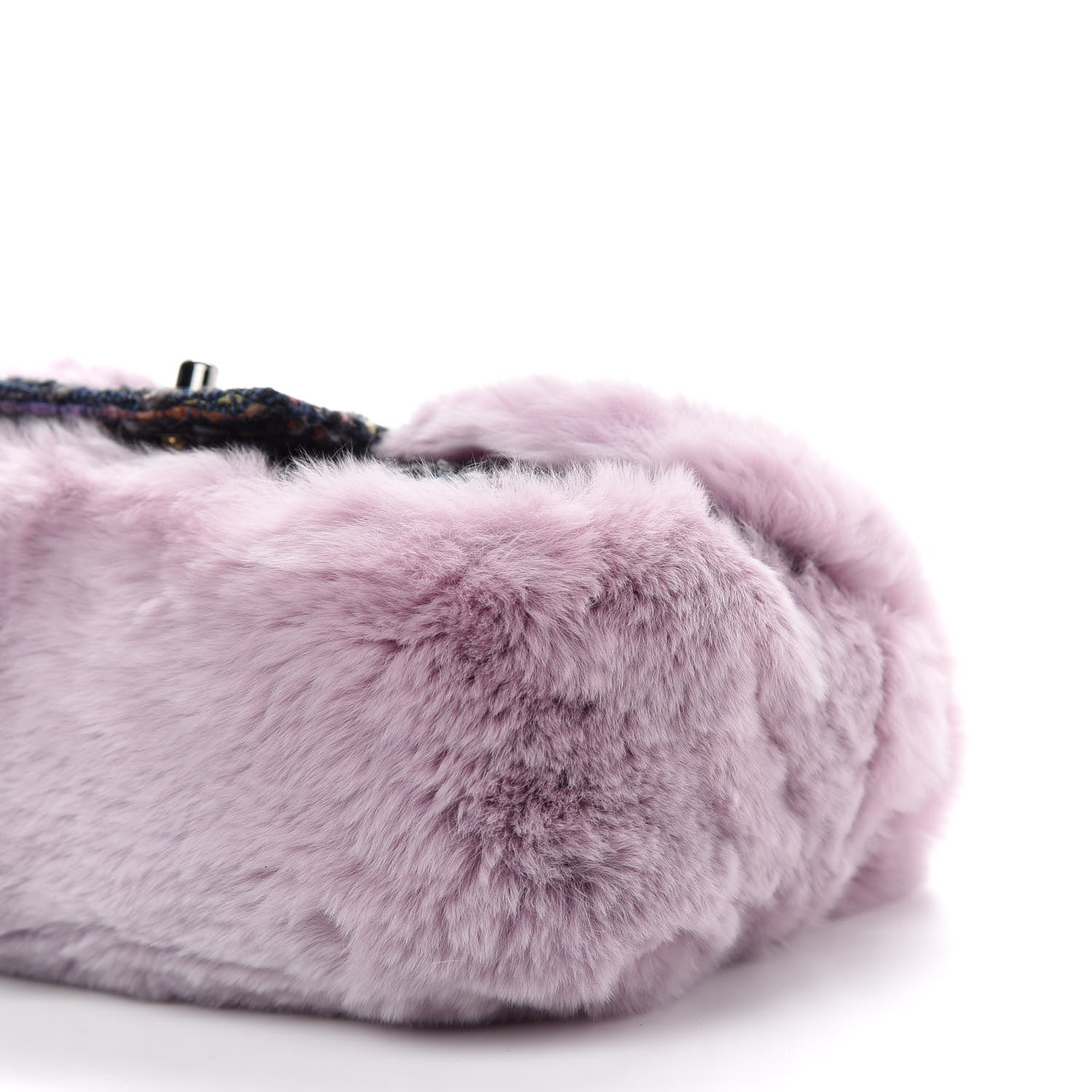 Chanel Rabbit Fur Tweed Lizard Small Fantasy Flap Lilac 9 of 9