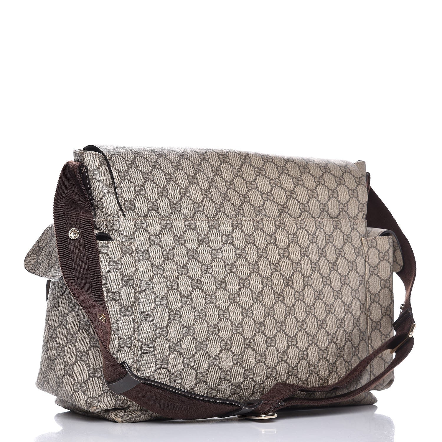 Gucci GG Plus Monogram Messenger Diaper Bag Dark Brown 3 of 13