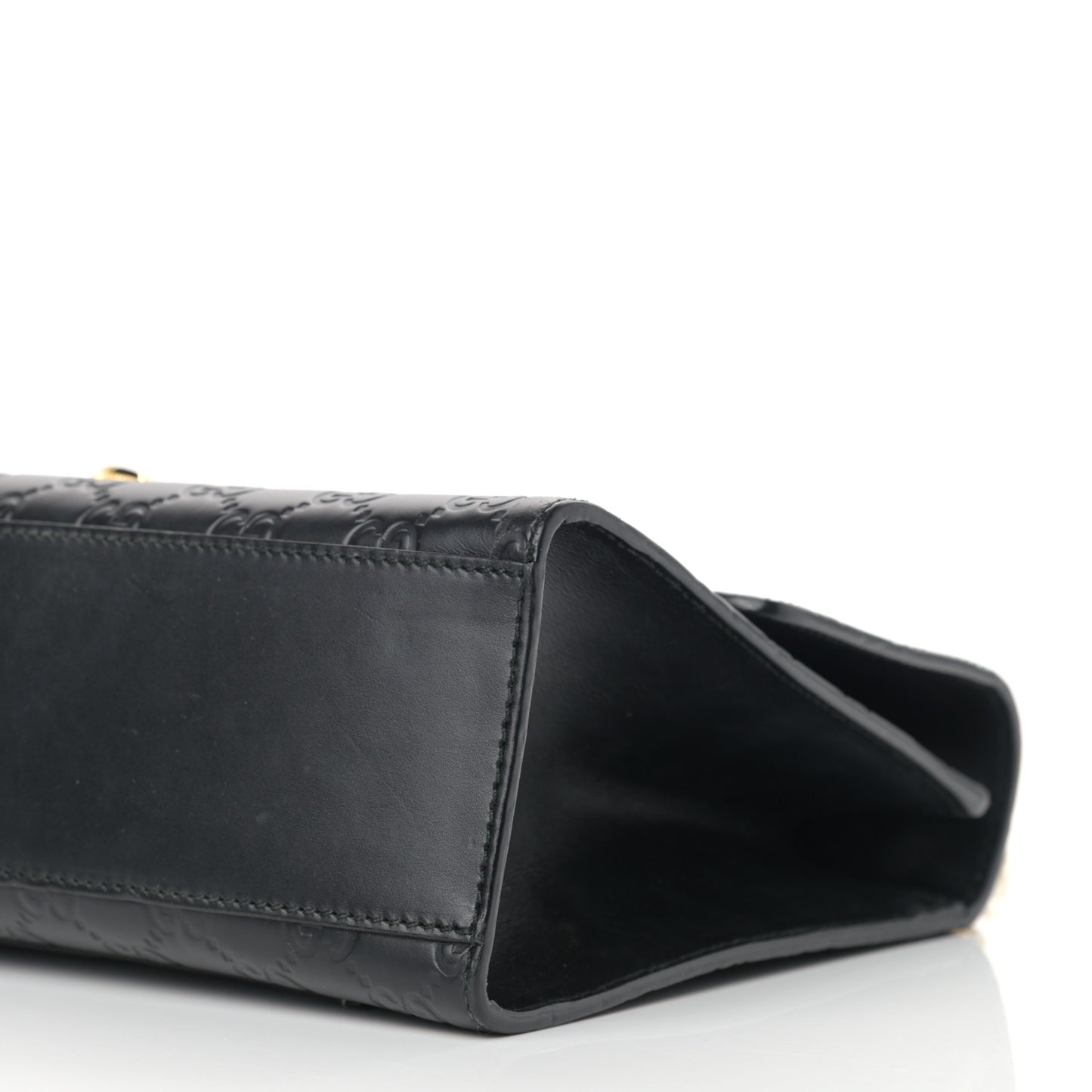 Guccissima Medium Padlock Shoulder Bag Black