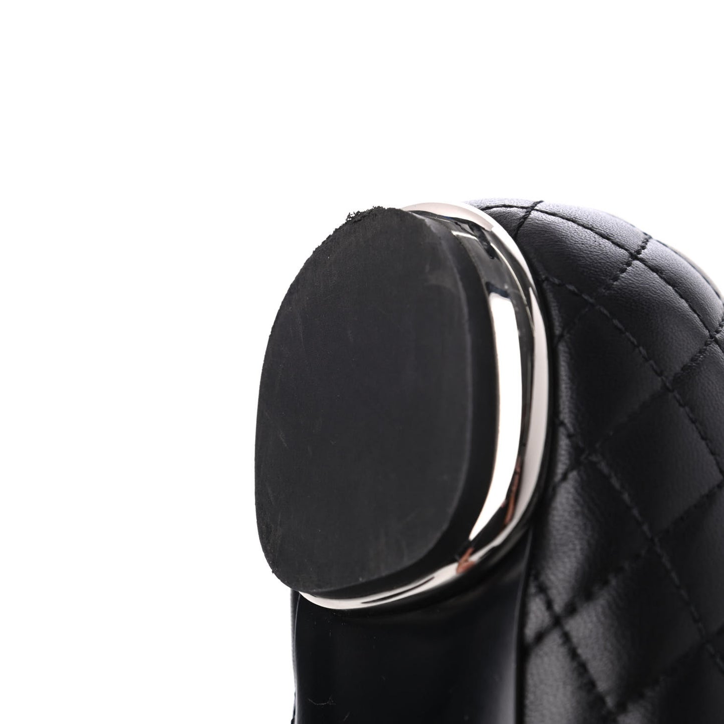 Lambskin Quilted CC Cap Toe Ballerina Flats 36.5 Black