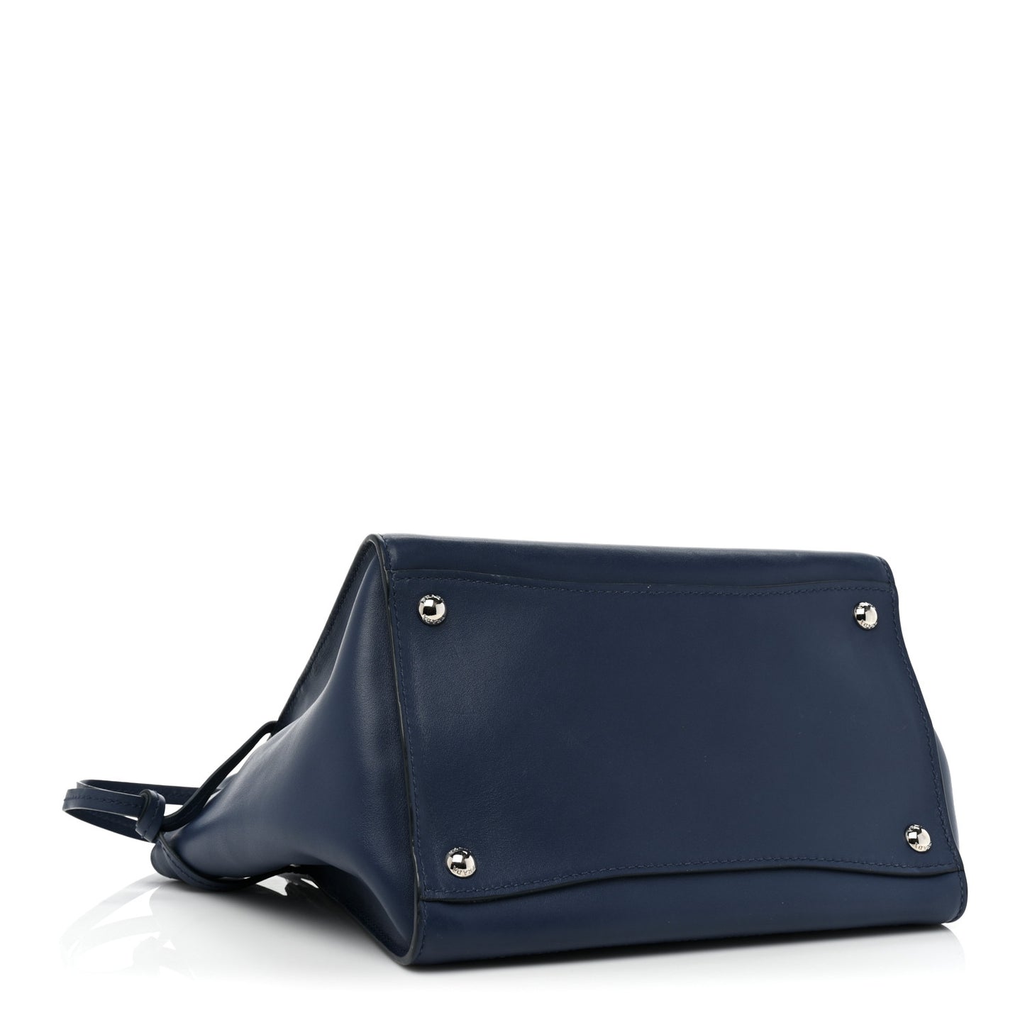City Calfskin Twin Pocket Tote Bluette