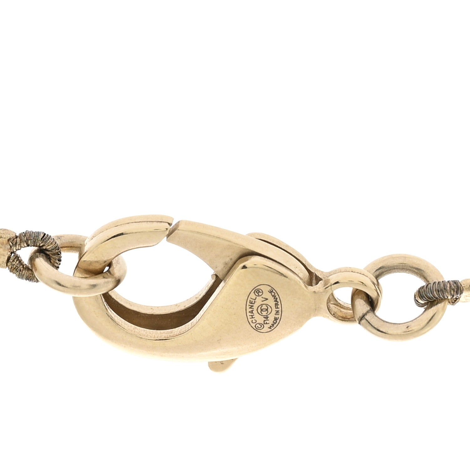 Chanel Irregular Pearl CC Long Necklace Light Gold 5 of 7