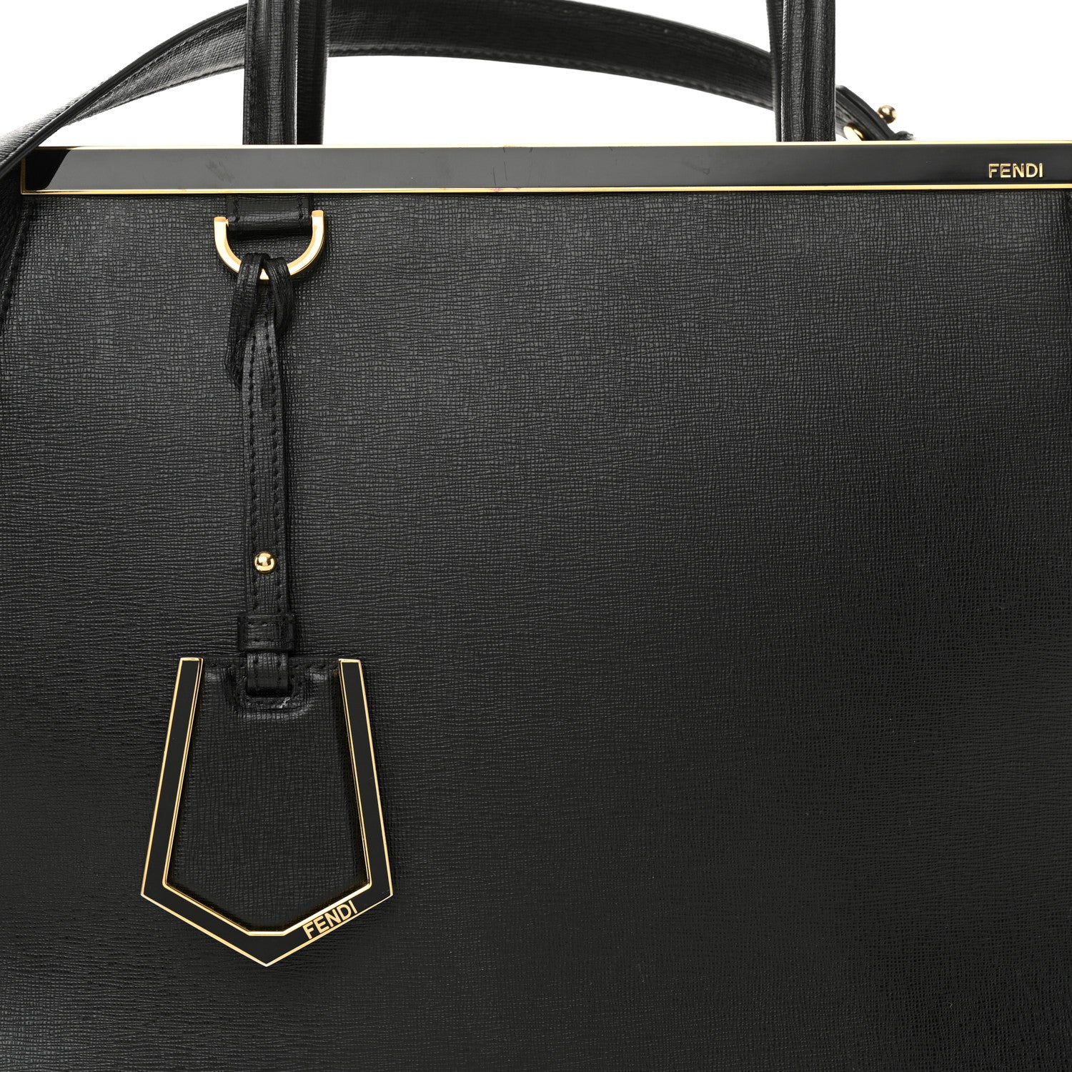 Fendi Vitello Elite Regular 2Jours Tote Black 8 of 12