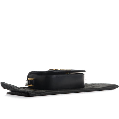 Saint Laurent Leather Velvet Small Monogram Université Shoulder Bag Black 4 of 9