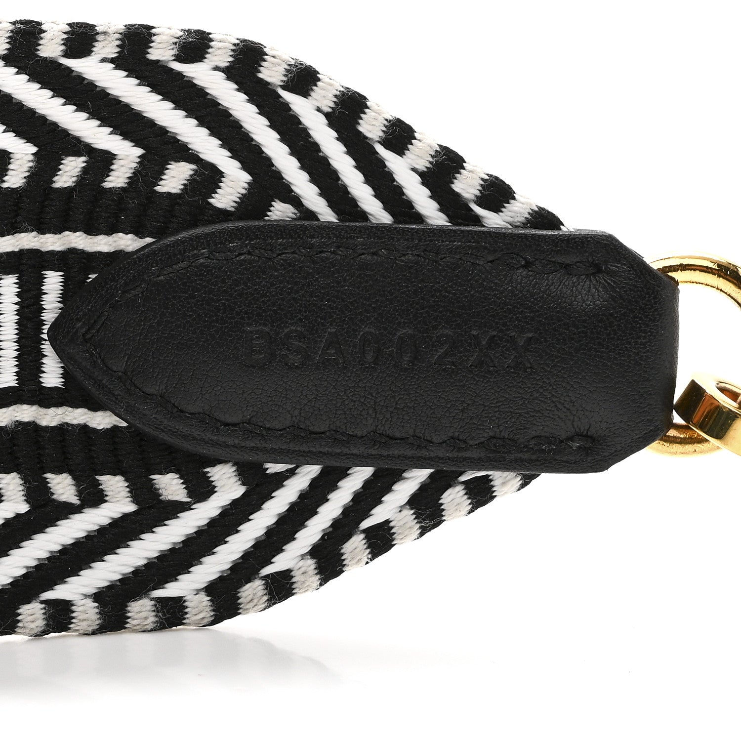 Hermes Toile Swift 50mm Sangle Cavale Shoulder Strap Black Ecru 5 of 5