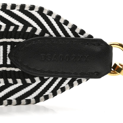 Hermes Toile Swift 50mm Sangle Cavale Shoulder Strap Black Ecru 5 of 5