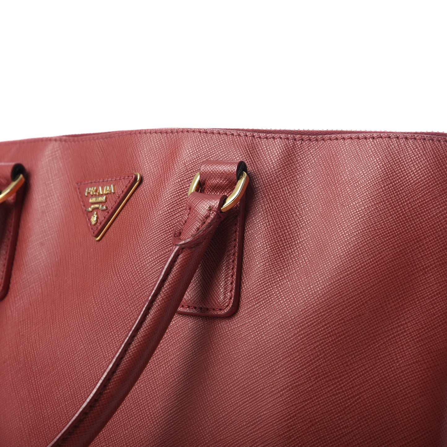 Saffiano Large Galleria Double Zip Tote Fuoco