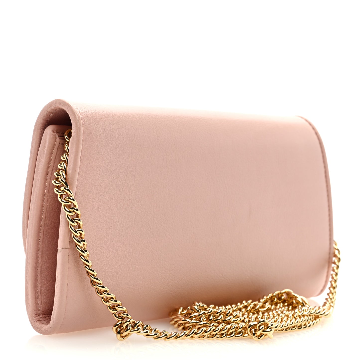Roxy Calfskin Blondie Continental Chain Wallet Powder Pink