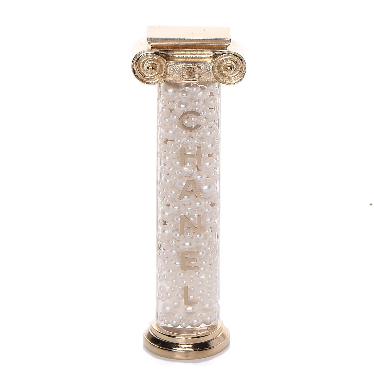 Pearl Ancient Greek Column Brooch Gold