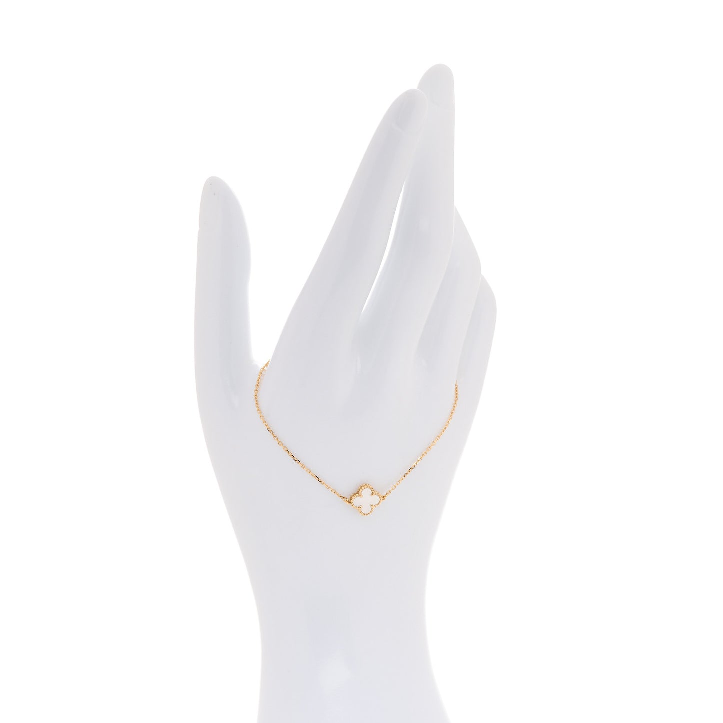 18K Yellow Gold Mother of Pearl Sweet Alhambra Bracelet