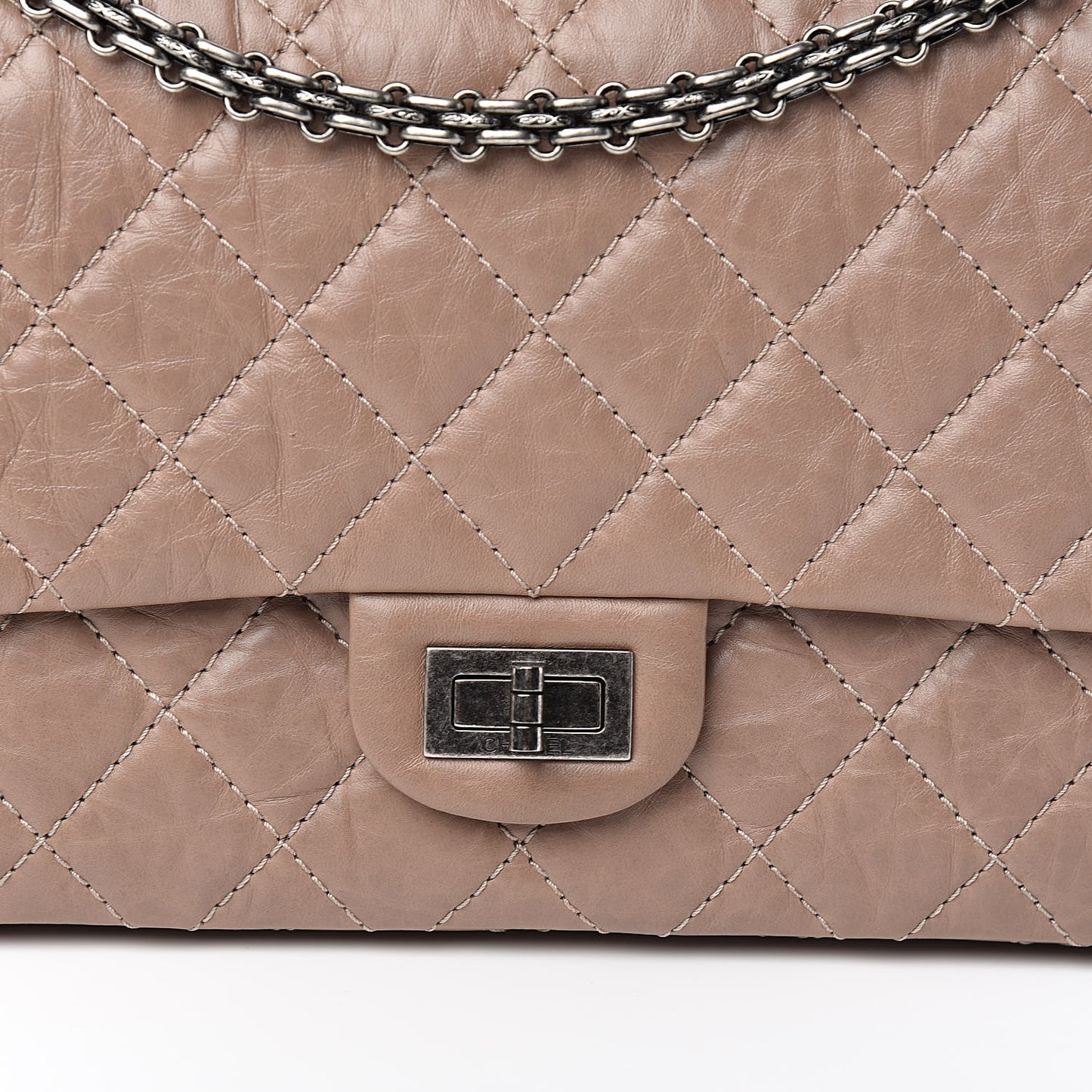 Aged Calfskin Quilted 2.55 Reissue 226 Flap Light Brown