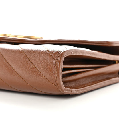 Gucci Azalea Calfskin Matelasse Diagonal GG Marmont Chain Wallet Cuir 10 of 11