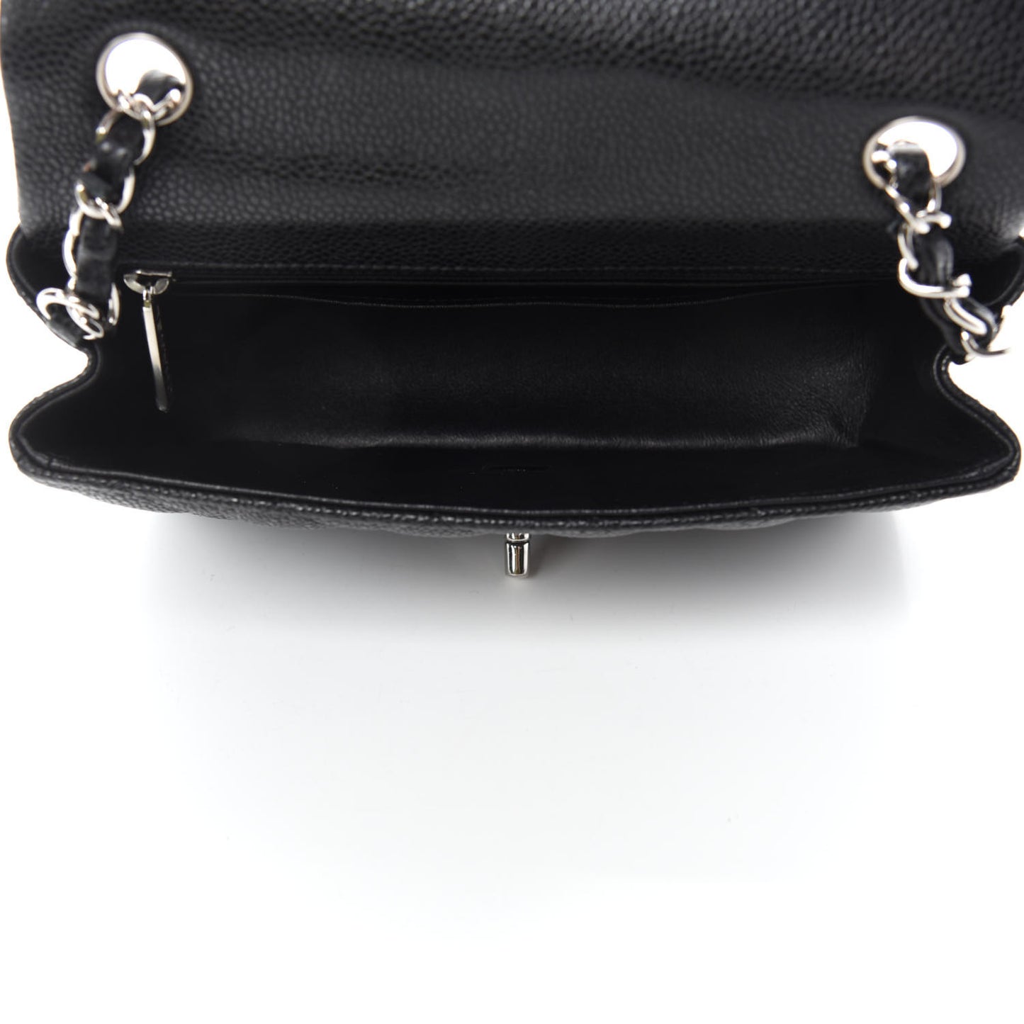 Caviar Quilted Mini Rectangular Flap Black