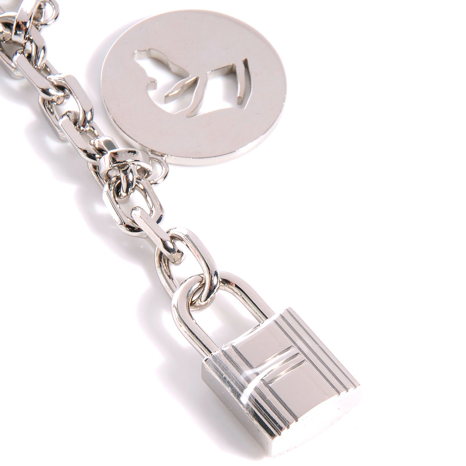 Hermes Palladium Breloque Bag Charm Silver 5 of 6