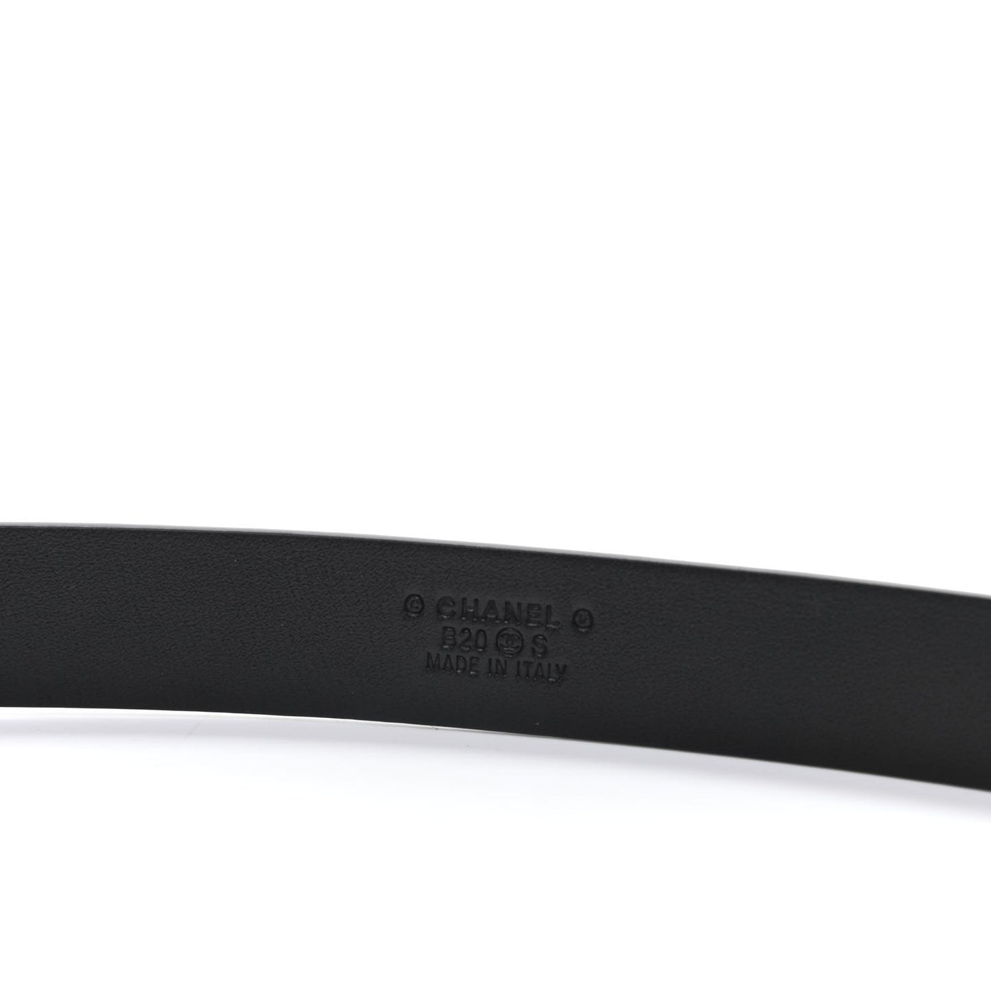Calfskin Crystal Heart CC Belt 85 34 Black