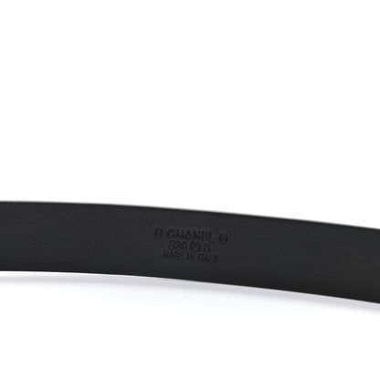 Chanel Calfskin Crystal Heart CC Belt 85 34 Black 3 of 7