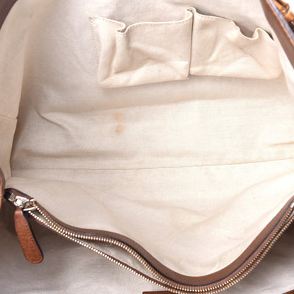 Gucci Monogram Cellarius Calfskin Medium Bella Tote Beige Ebony Cuir 5 of 11