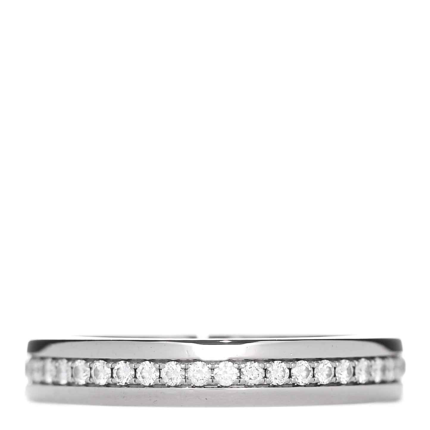 18K White Gold Diamond Metro Wedding Band Ring 47 4