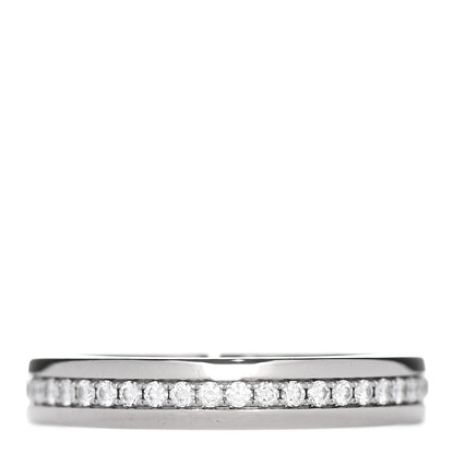 Tiffany 18K White Gold Diamond Metro Wedding Band Ring 47 4 1 of 5