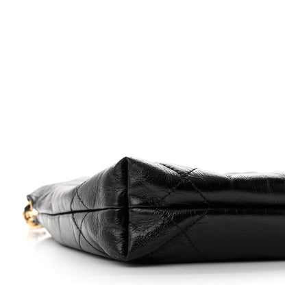 Chanel Shiny Crumpled Calfskin Quilted Pearl Mini Chanel 22 Black 9 of 11