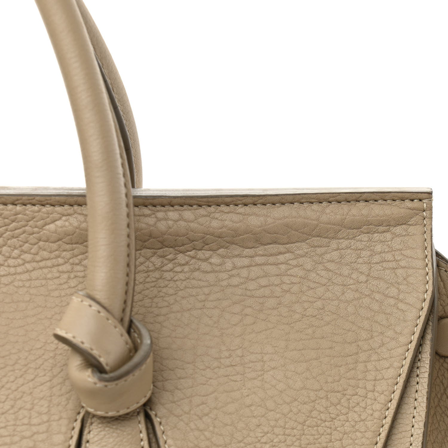 Celine Crisped Calfskin Small Tie Knot Tote Light Taupe 13 of 17