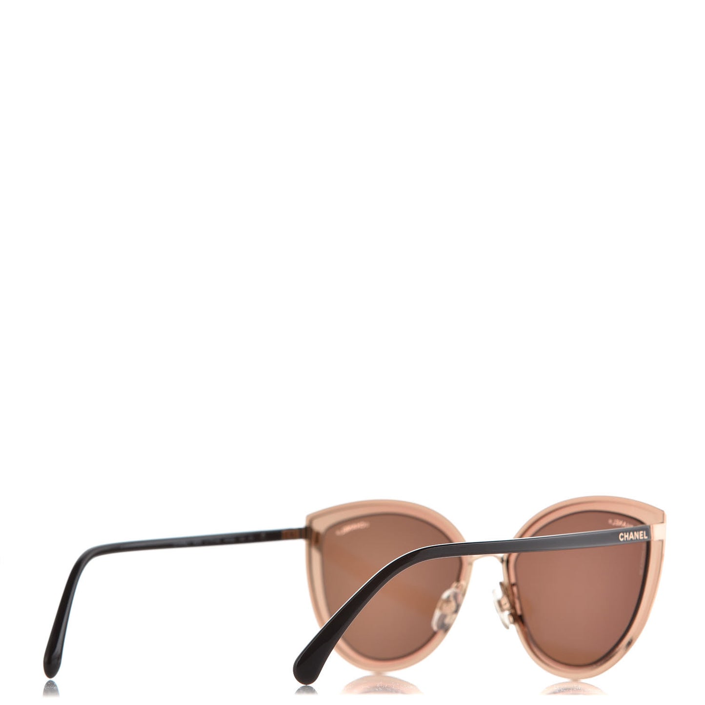 Metal Cat Eye Sunglasses 4222 Pink Gold