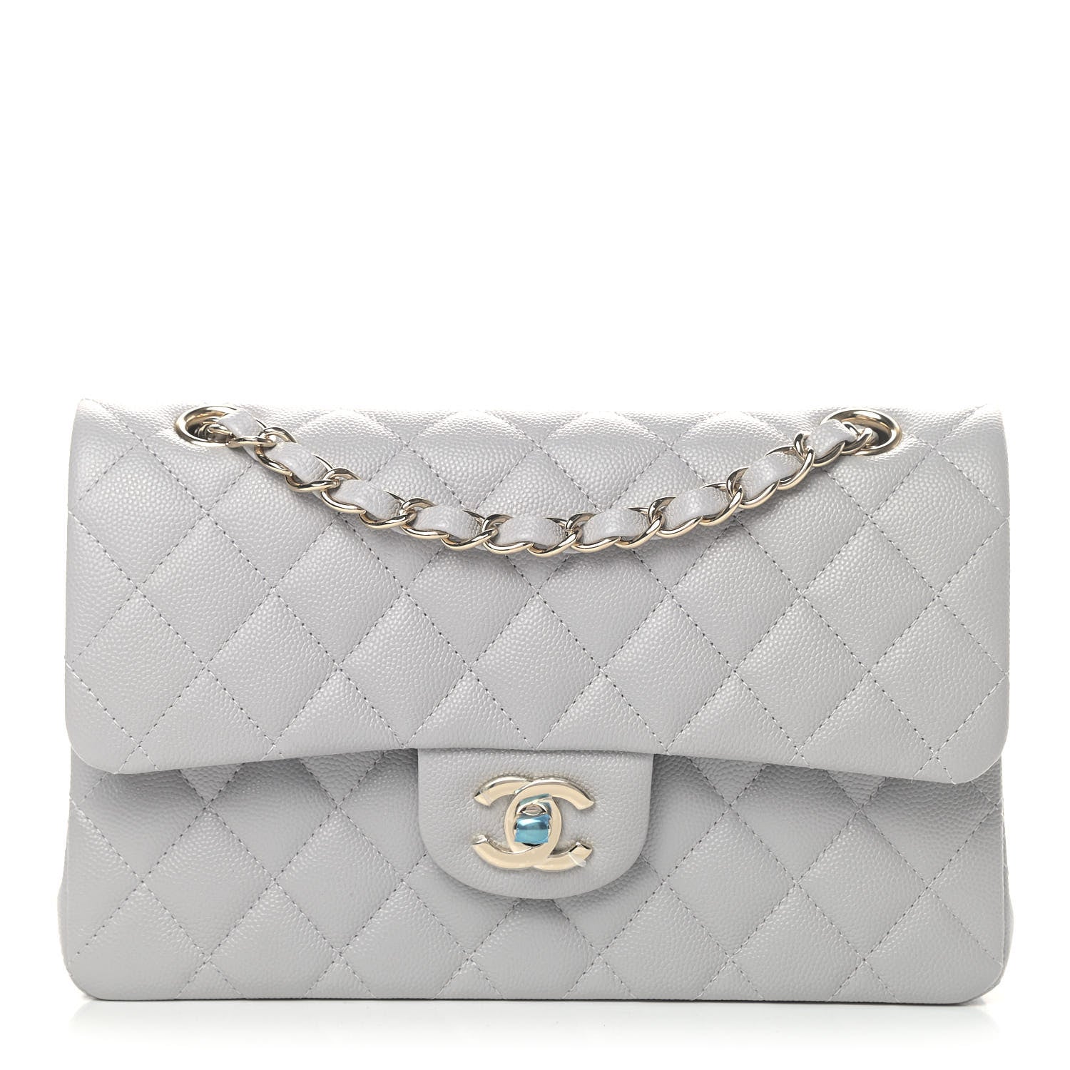 Chanel Caviar Quilted Small Double Flap Grey 1 of 4
