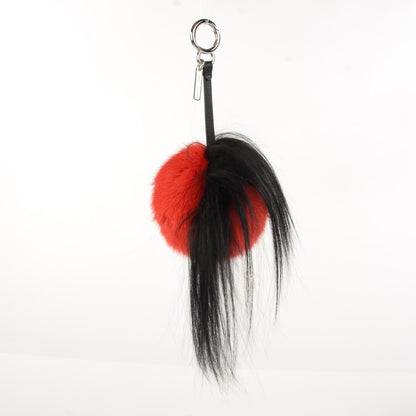 Fendi Mink Goat Fur QuTweet Funkyfur Bag Bug Charm Red 3 of 5