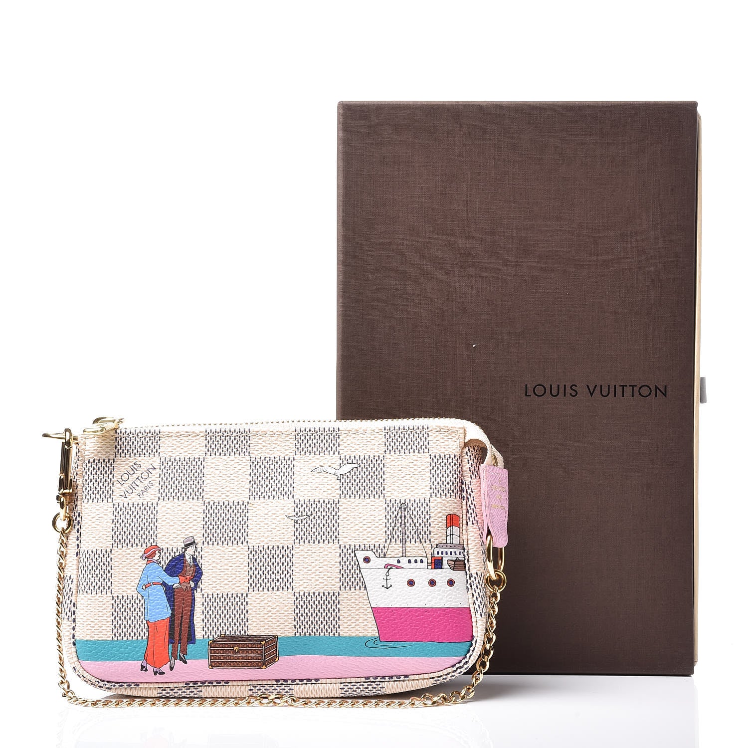 Louis Vuitton Damier Azur 2016 Christmas Animation Mini Pochette Accessories 8 of 8