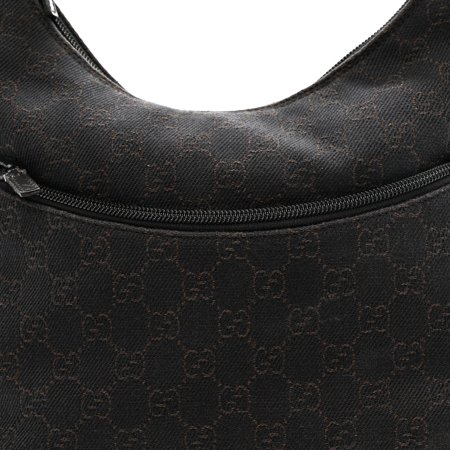 Denim Monogram Small Hobo Dark Brown