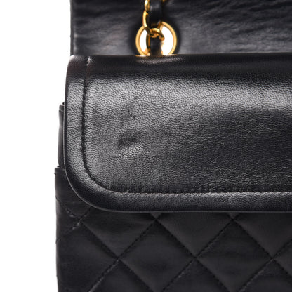 Chanel Lambskin Quilted Medium Double Flap Black 14 of 16