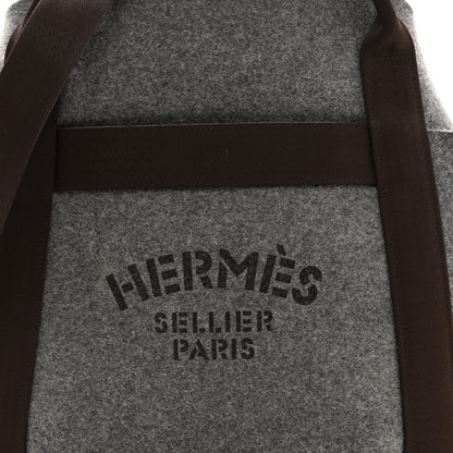 Hermes Felt Sac De Pansage Groom Bag Acier 7 of 9