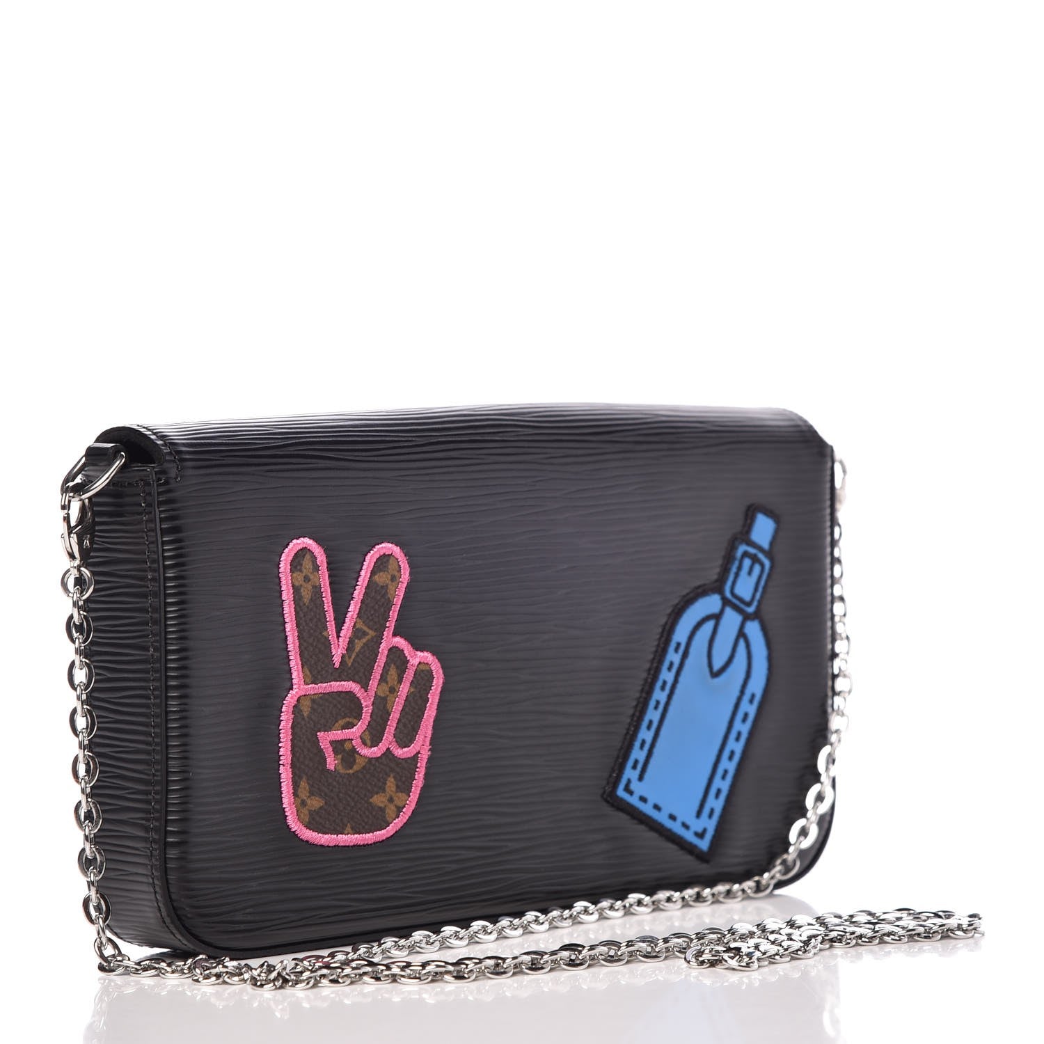 Louis Vuitton Epi LV Stories Pochette Felicie Black 3 of 11