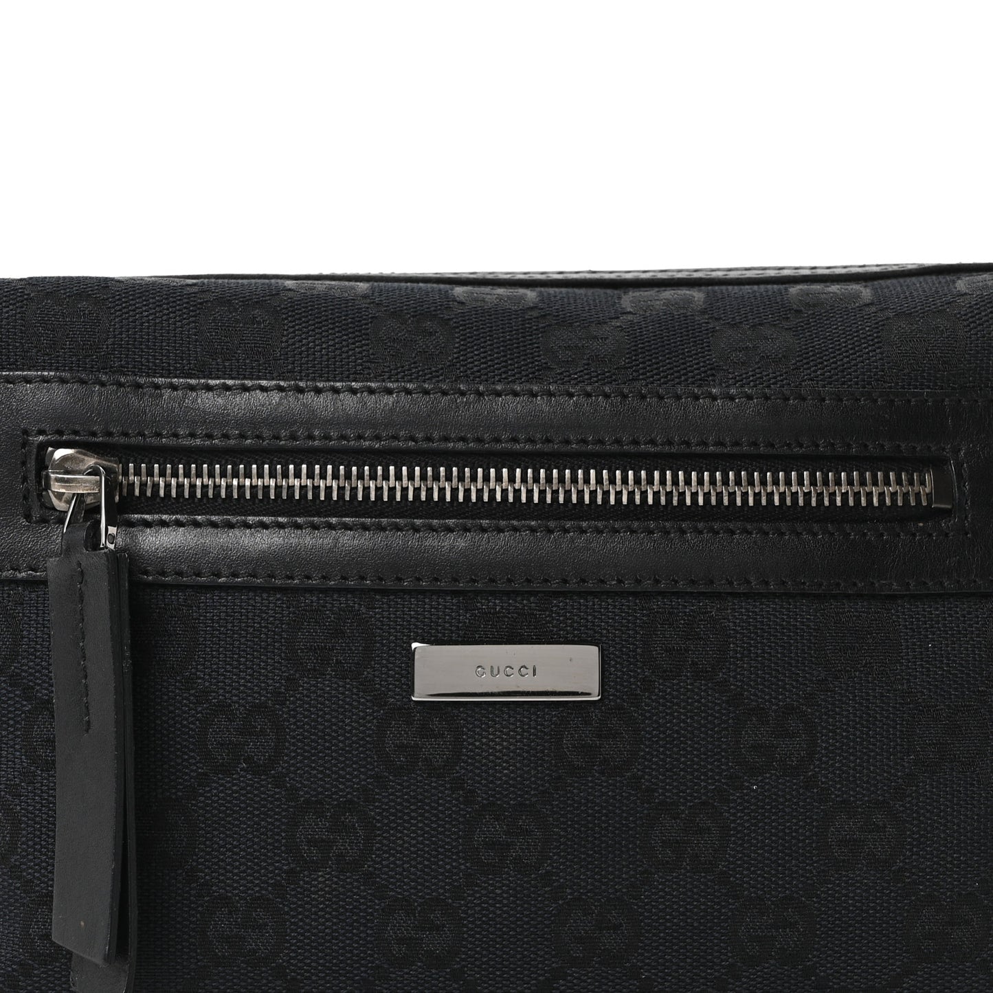 GG Canvas Monogram Shoulder Bag Black