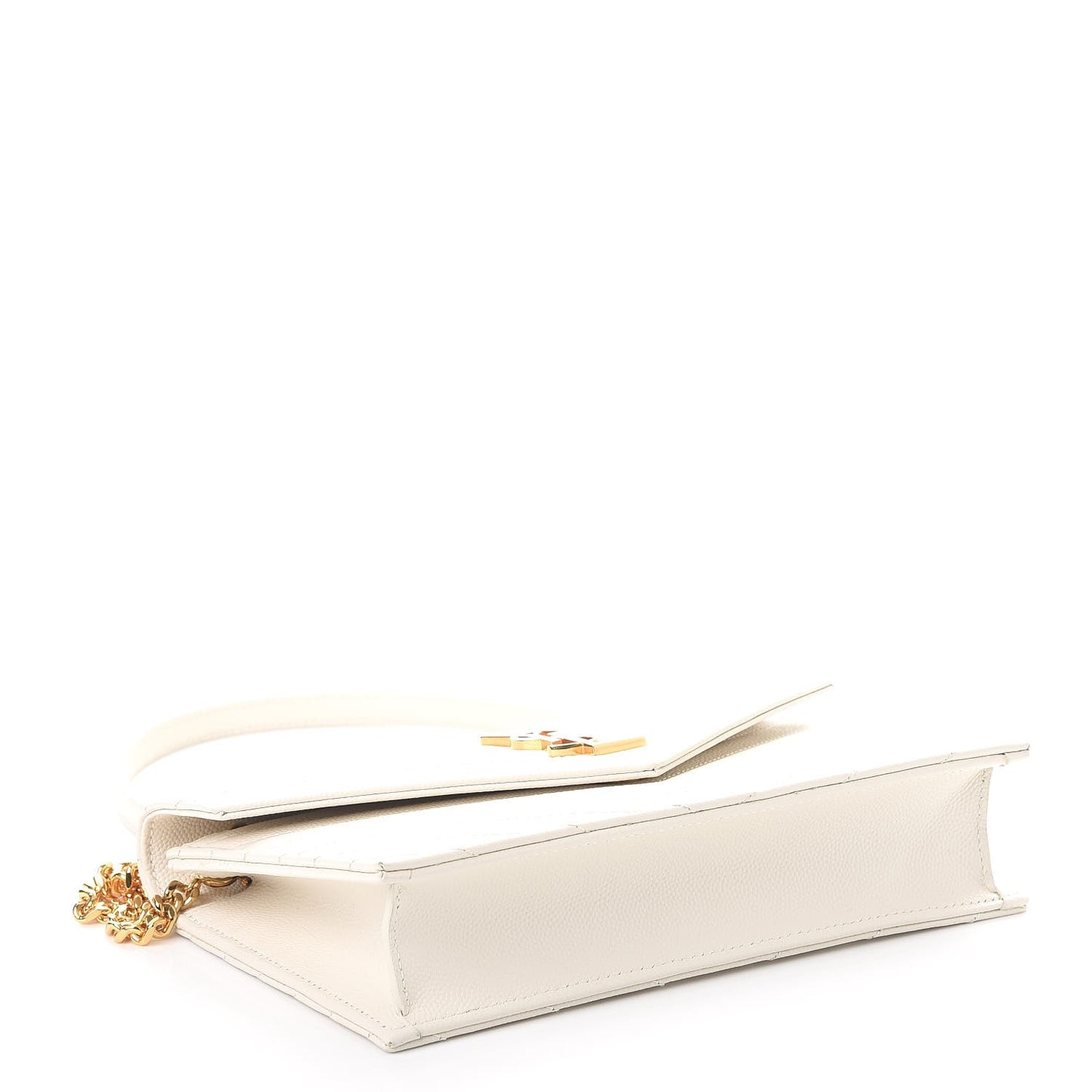 Grain De Poudre Matelasse Chevron Monogram Envelope Chain Wallet Porcellana