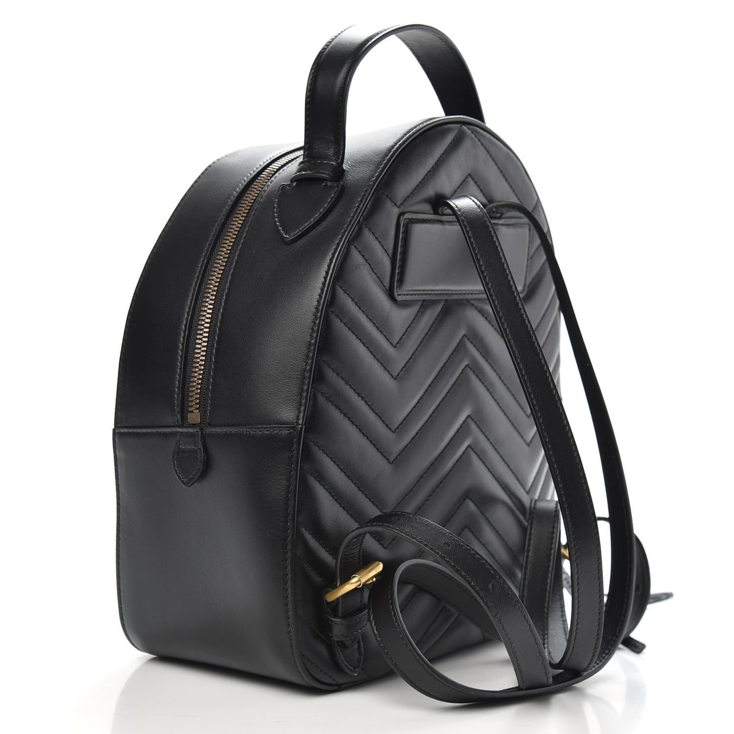 Calfskin Matelasse GG Marmont Dome Backpack Black