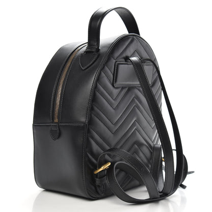 Gucci Calfskin Matelasse GG Marmont Dome Backpack Black 2 of 10