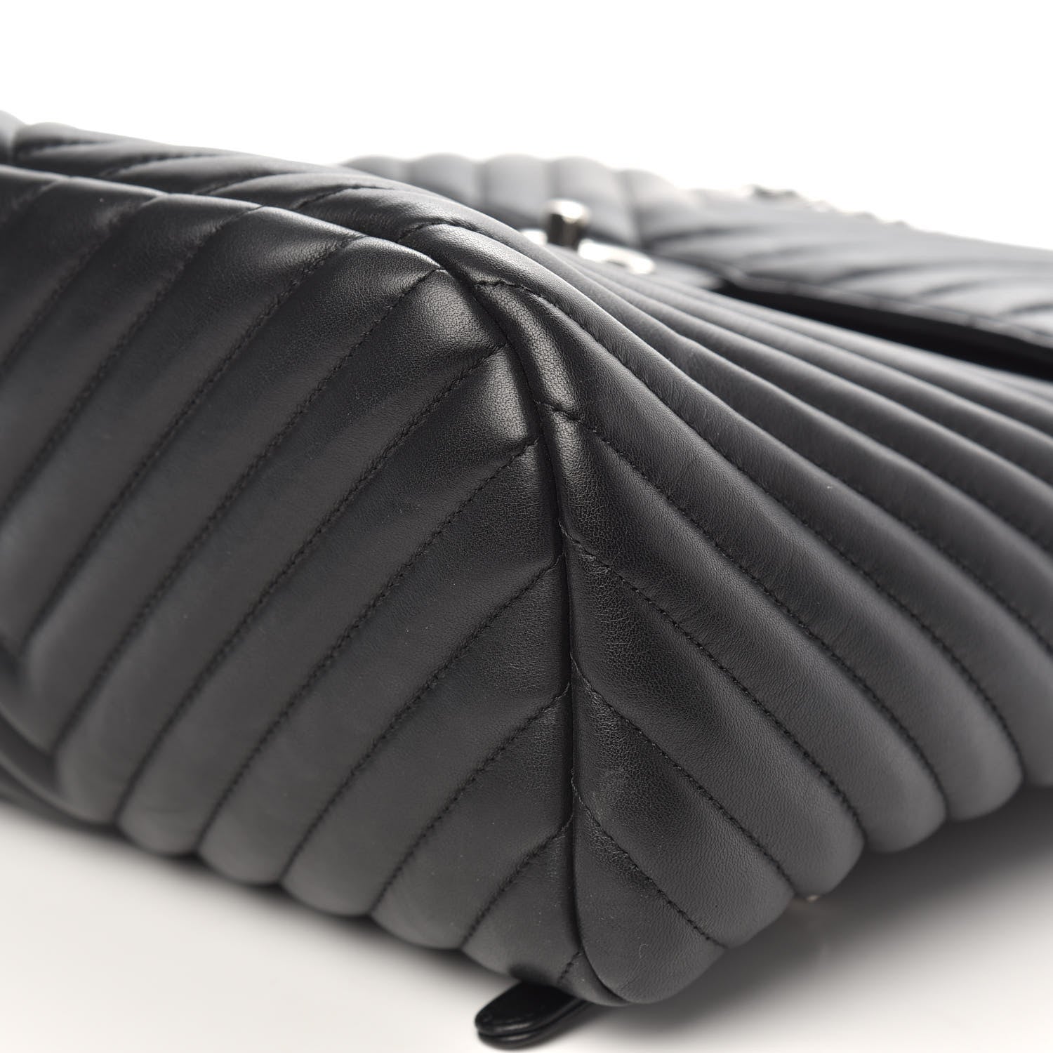 Chanel Calfskin Chevron Quilted Large Urban Spirit Backpack Black 9 of 9